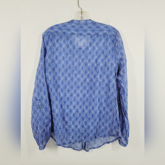 Holding Horses Blue Patterned Button-Up Shirt, Size 10 - Picture 4 of 4